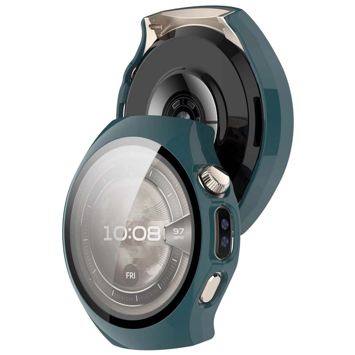 Etui z wbudowanym szkłem Bizon Case Watch Adamo do Huawei Watch 5 46 mm